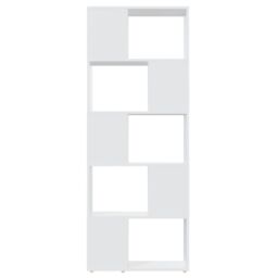 Berkfield Home Book Cabinet Room Divider White 60x24x155 cm Engineered Wood - Size: 60 x 24 x 155 cm - thumbnail 5