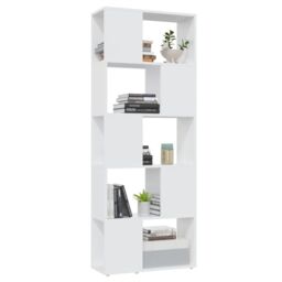 Berkfield Home Book Cabinet Room Divider White 60x24x155 cm Engineered Wood - Size: 60 x 24 x 155 cm - thumbnail 4