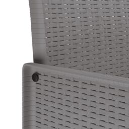 Berkfield Home 13 Piece Garden Dining Set with Cushions Light Grey Poly Rattan - thumbnail 8