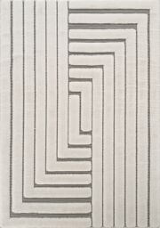 Desire Rugs Freya Living Room Area Rug 3D Embossed Modern Merge Line Design in Cream - Size: 200 cm x 290 cm - thumbnail 2
