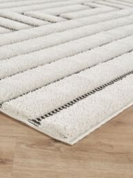 Desire Rugs Freya Living Room Area Rug 3D Embossed Modern Merge Line Design in Cream - Size: 200 cm x 290 cm - thumbnail 5