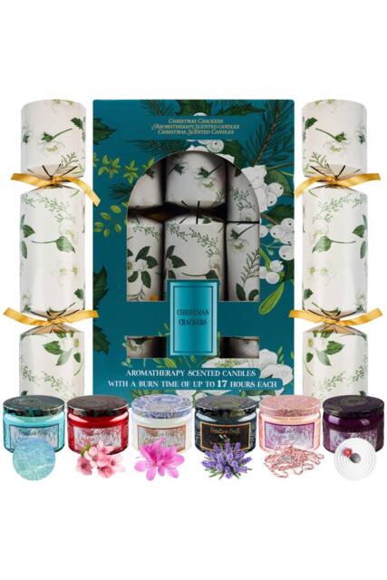 kreativekraft Christmas Crackers 6 Pack Scented Candles Inside Décor - image 1