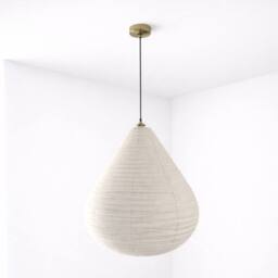 CGC Lighting Mabel Linen Large Teardrop Shape Easy Fit Hand Made Lampshade in Beige - thumbnail 2