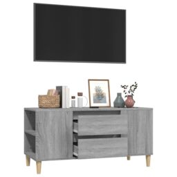 Berkfield Home TV Cabinet Grey Sonoma 102x44.5x50 cm Engineered Wood - thumbnail 5