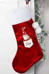 Personalised Memento Company Men's Personalised Gonk Family Red Christmas Stocking- Male - thumbnail 4