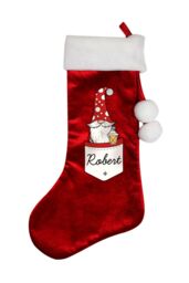 Personalised Memento Company Men's Personalised Gonk Family Red Christmas Stocking- Male