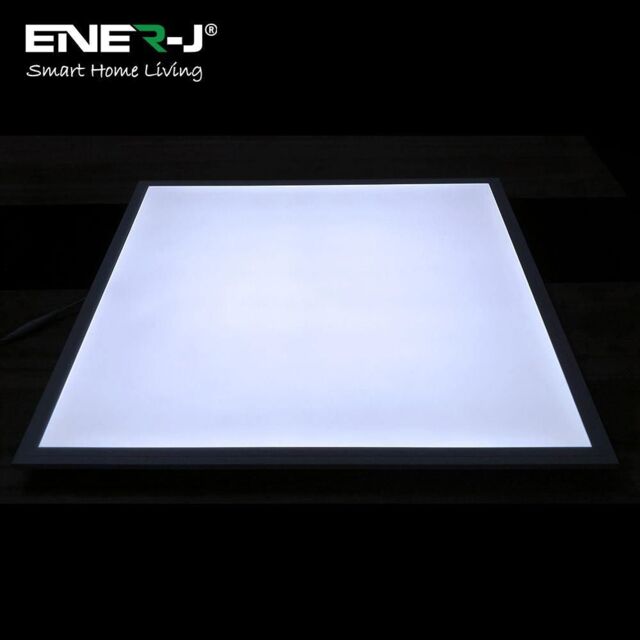 ENER-J 60x60 Slim Backlit 40W 3800Lm, PMMA 2mm Diffuser, Flicker Free Driver 4000K (2pc pack) in White - Size: 25 cm diameter x 19 cm high - image 1