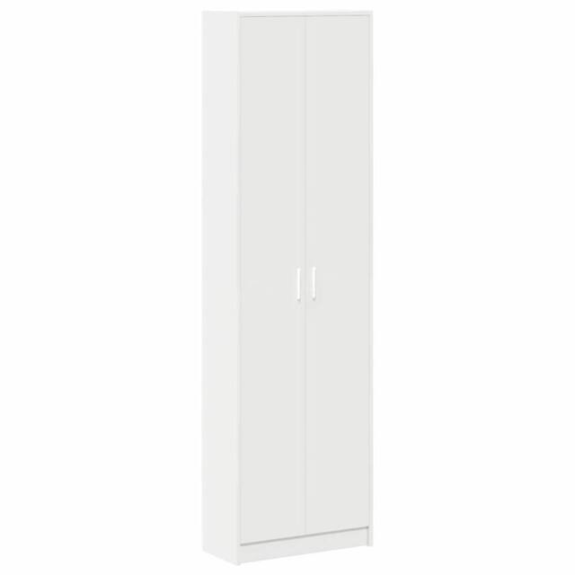 Berkfield Home Wardrobe White 55x25x189 cm Engineered Wood - Size: 55 x 25 x 189 cm - image 1