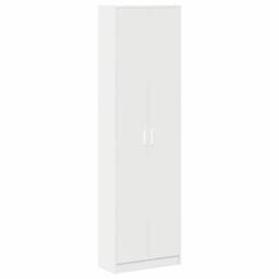 Berkfield Home Wardrobe White 55x25x189 cm Engineered Wood - Size: 55 x 25 x 189 cm - thumbnail 1