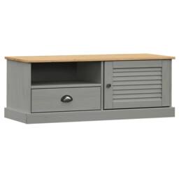 Berkfield Home TV Cabinet VIGO Grey 106x40x40 cm Solid Wood Pine - Size: 106 x 40 x 40 cm - thumbnail 3