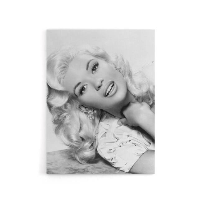 "Artery8 Actress Jayne Mansfield Photograph Canvas Wall Art Print in Grey - Size: W18"" x H24""" - image 1