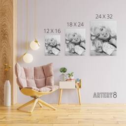 "Artery8 Actress Jayne Mansfield Photograph Canvas Wall Art Print in Grey - Size: W18"" x H24""" - thumbnail 4