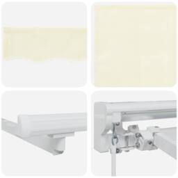 Berkfield Home Retractable Awning Manual Cream 350x200 cm - thumbnail 8