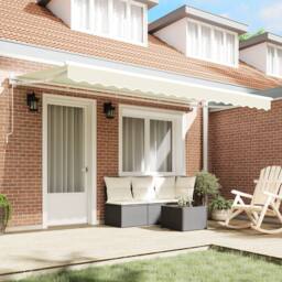 Berkfield Home Retractable Awning Manual Cream 350x200 cm - thumbnail 3