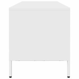 Berkfield Home TV Cabinet White 202x39x43.5 cm Cold-rolled Steel - thumbnail 6