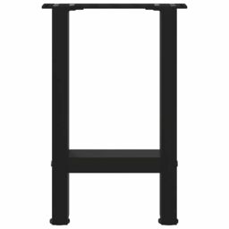 Berkfield Home Coffee Table Legs Black 2 pcs 38x(42-43) cm Steel - thumbnail 5