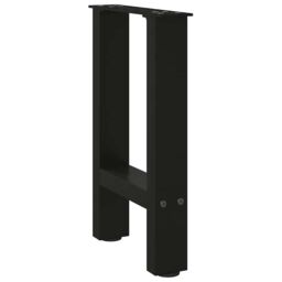 Berkfield Home Coffee Table Legs Black 2 pcs 38x(42-43) cm Steel - thumbnail 4