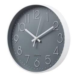 Kelvenix 30cm Black Wall Clock grey white - Size: 0.6m2