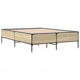 Berkfield Home Bed Frame without Mattress Sonoma Oak 120x190 cm Small Double in Brown - thumbnail 3