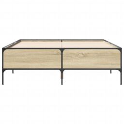 Berkfield Home Bed Frame without Mattress Sonoma Oak 120x190 cm Small Double in Brown - thumbnail 4