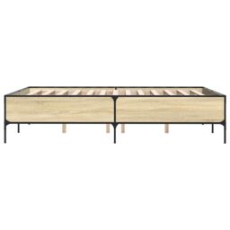 Berkfield Home Bed Frame without Mattress Sonoma Oak 120x190 cm Small Double in Brown - thumbnail 5