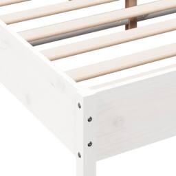 Berkfield Home Beautiful Bed Frame without Mattress White 160x200 cm Solid Wood Pine - thumbnail 7