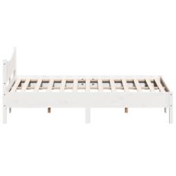 Berkfield Home Beautiful Bed Frame without Mattress White 160x200 cm Solid Wood Pine - thumbnail 5