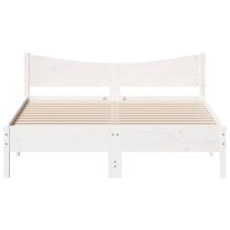 Berkfield Home Beautiful Bed Frame without Mattress White 160x200 cm Solid Wood Pine - thumbnail 4