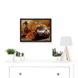 Artery8 Photograph Sport Motocross Bike Rally Car Dirt Race A4 Artwork Framed Wall Art Print in Black - thumbnail 2