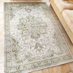 Kukoon Green Beige Traditional Floral Oriental Style Fireside Living Room Rug - Size: 160 cm x 230 cm - thumbnail 4