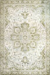 Kukoon Green Beige Traditional Floral Oriental Style Fireside Living Room Rug - Size: 160 cm x 230 cm - thumbnail 1