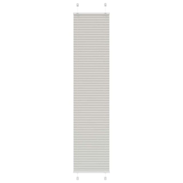 Berkfield Home Pleated Blind Light Grey 45x200 cm Fabric Width 44.4 cm Polyester - image 1