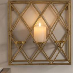 Garden Greatness Maison Mounted Square Criss-Cross Candle Holder - thumbnail 2