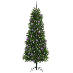 Berkfield Home Christmas Tree with 300 LEDs with Stand Green 240 cm PE - thumbnail 3