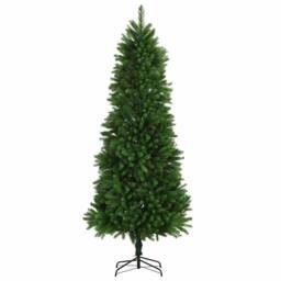 Berkfield Home Christmas Tree with 300 LEDs with Stand Green 240 cm PE - thumbnail 5