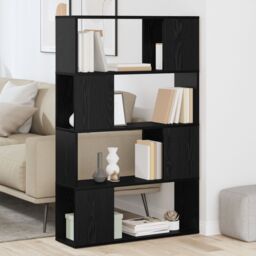 Berkfield Home Entertainment Centre Black oak Engineered wood 80 x 24 x 124 cm - thumbnail 4