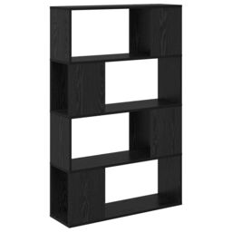 Berkfield Home Entertainment Centre Black oak Engineered wood 80 x 24 x 124 cm - thumbnail 2