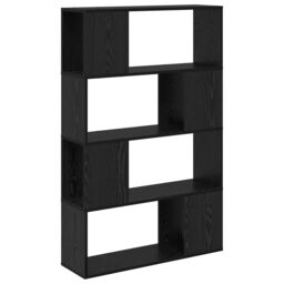 Berkfield Home Entertainment Centre Black oak Engineered wood 80 x 24 x 124 cm - thumbnail 7