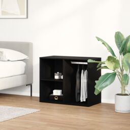 Berkfield Home Black Oak Cosmetic Cabinet - 80x40x65 cm, Made from Engineered Wood - Size: 80 x 40 x 65 cm - thumbnail 1