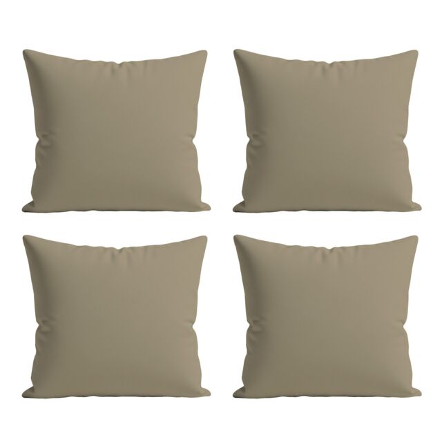 Snug City Waterproof Outdoor Garden Patio Cushion Cover & Inner Square Pack Of 4 in Beige - Size: 60 cm x 60 cm - image 1
