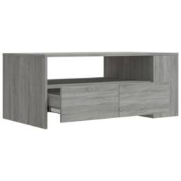 Berkfield Home Decorative Coffee Table Grey Sonoma 102x55x42 cm Engineered Wood - Size: 102 x 55 x 42 cm - thumbnail 4