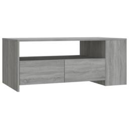 Berkfield Home Decorative Coffee Table Grey Sonoma 102x55x42 cm Engineered Wood - Size: 102 x 55 x 42 cm - thumbnail 3