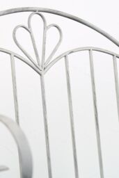 Glamhaus Metal Garden Bench Patio Furniture Seat Foldable Antique Grey - thumbnail 6