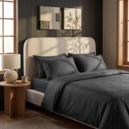 Bedable 100% Cotton Sateen Bedding Bundle 460 Thread Count - Duvet Cover Set + Fitted Sheet + Duvet + 2 Pillows - King Size Pillowcase - Size: Single - thumbnail 4