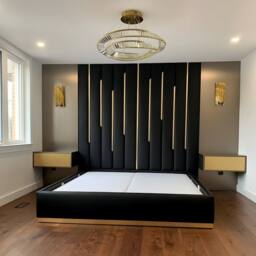 PARADISE BEDS LTD Royal Crest High Headboard Bed in Black - Size: Super King