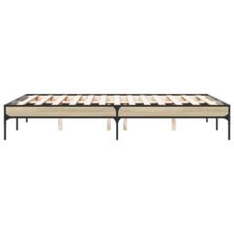 Berkfield Home Bed Frame without Mattress Sonoma Oak 120x200 cm in Light Tan - Size: Small Double - thumbnail 5