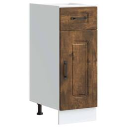 Berkfield Home Kitchen Base Cabinet Kalmar Smoked Oak Engineered Wood in Brown - thumbnail 3
