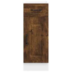 Berkfield Home Kitchen Base Cabinet Kalmar Smoked Oak Engineered Wood in Brown - thumbnail 4