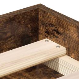 Berkfield Home Bed Frame Smoked Oak 90x190 cm Single in Brown - thumbnail 8