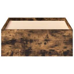Berkfield Home Bed Frame Smoked Oak 90x190 cm Single in Brown - thumbnail 5